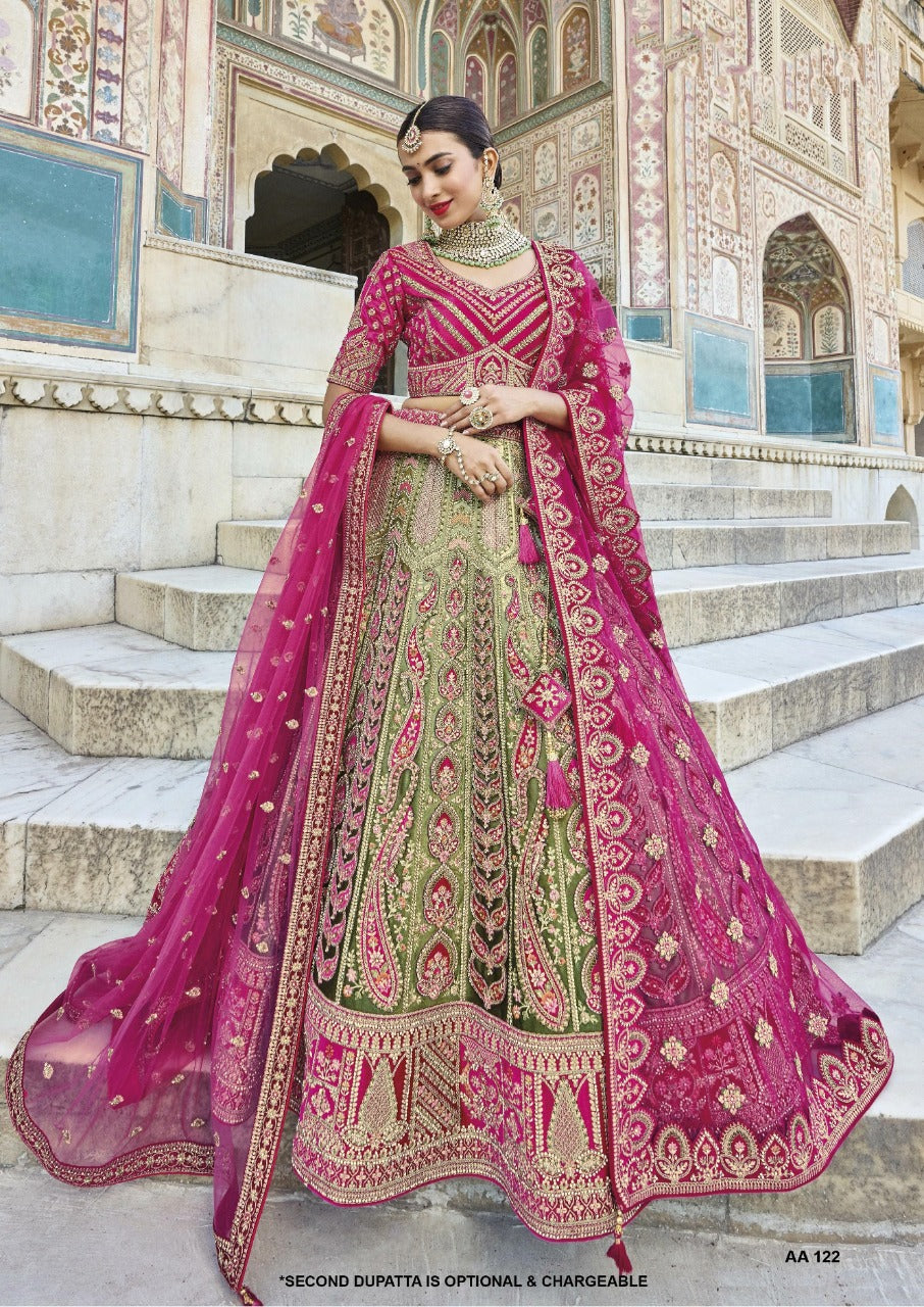 BRIDAL LEHENGA CHOLI COLLECTION D.NO -AA-122 Anant Tex Exports Private Limited
