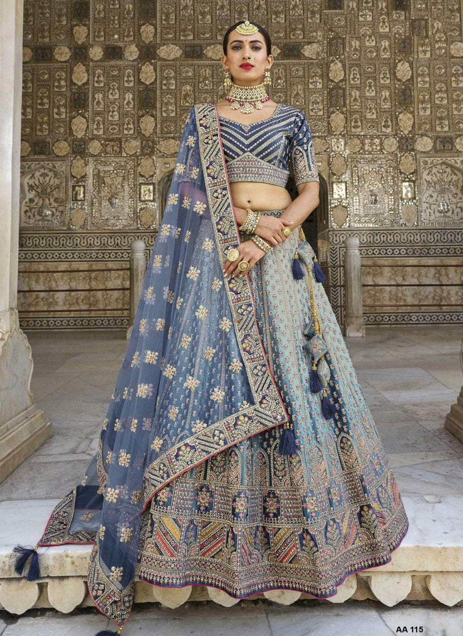 BRIDAL LEHENGA CHOLI COLLECTION D.NO -AA-115 Anant Tex Exports Private Limited
