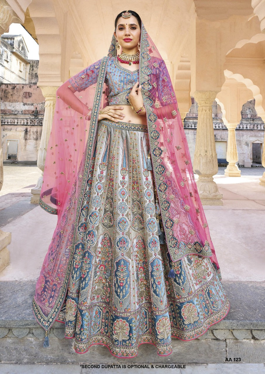 BRIDAL LEHENGA CHOLI COLLECTION D.NO -AA-123 Anant Tex Exports Private Limited