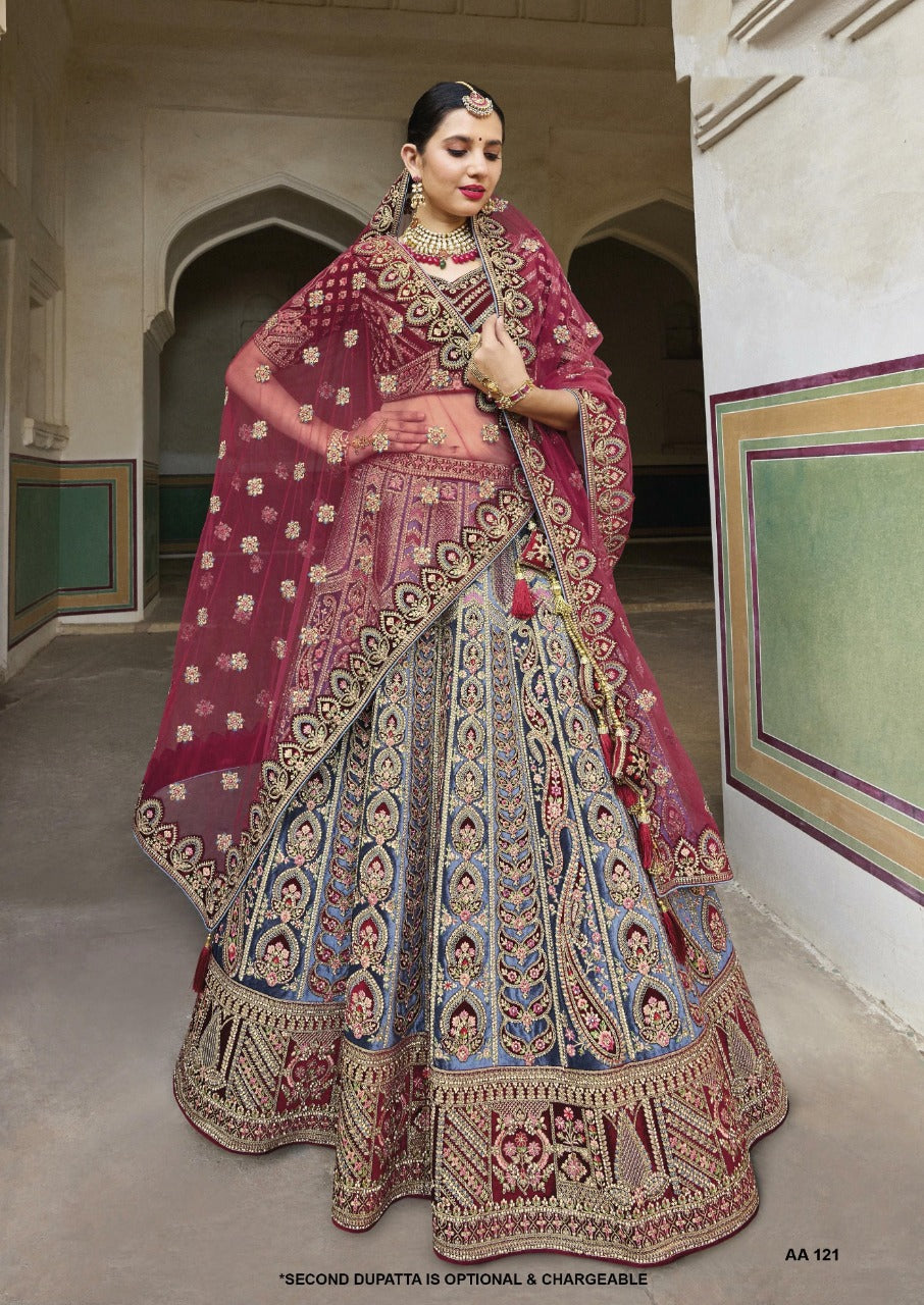 BRIDAL LEHENGA CHOLI COLLECTION D.NO -AA-121 Anant Tex Exports Private Limited