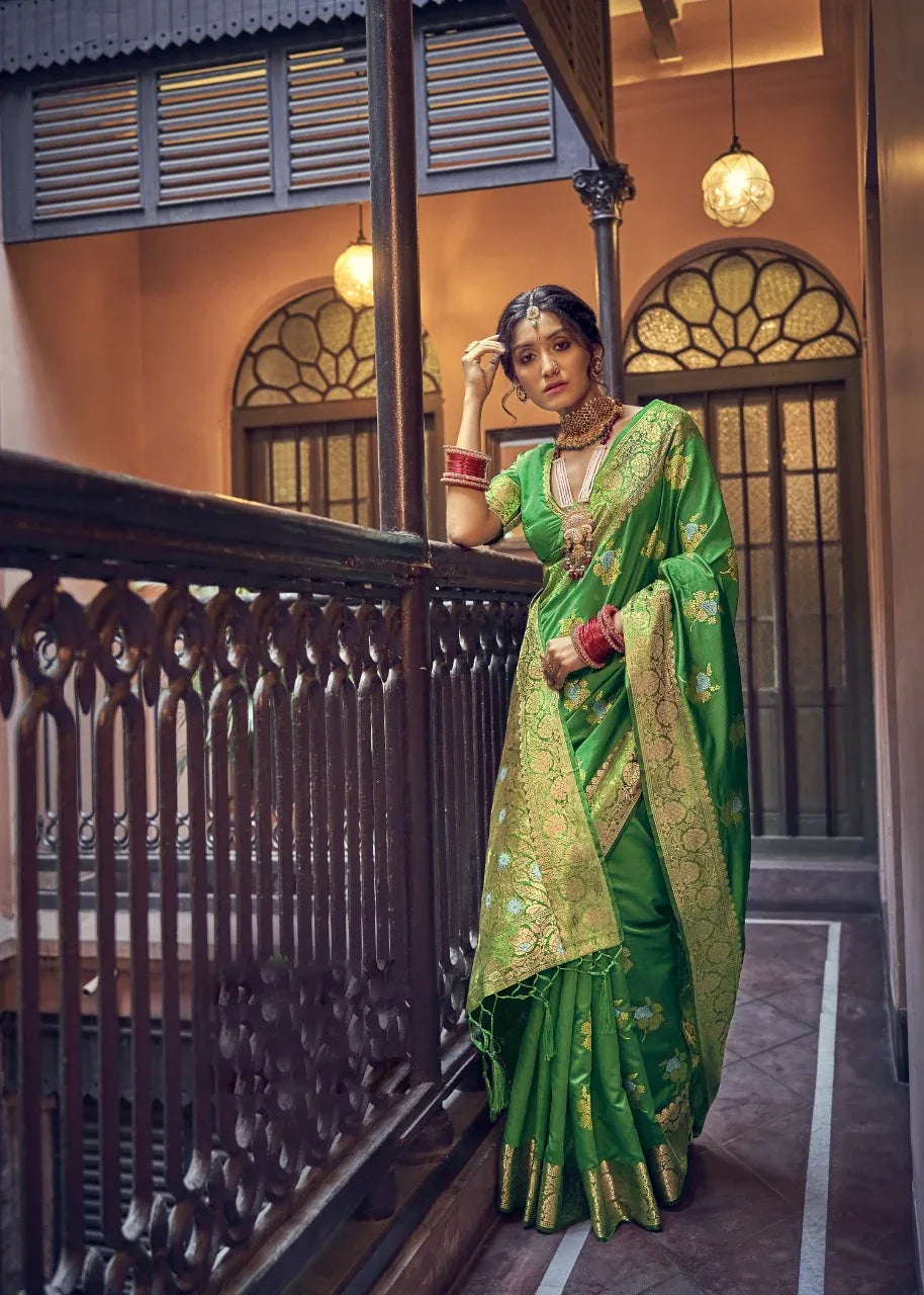 MANISHA BANARASI SILK FESTIVE WEAR SAREE Anant Tex Exports Private Limited