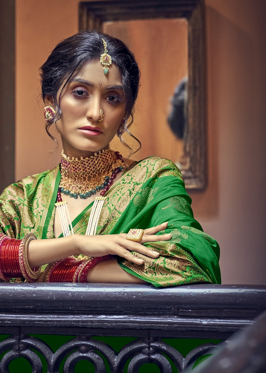 MANISHA BANARASI SILK FESTIVE WEAR SAREE Anant Tex Exports Private Limited