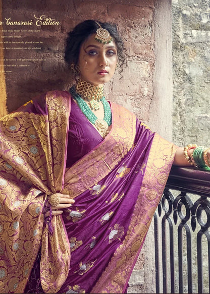 MANISHA BANARASI SILK FESTIVE WEAR SAREE Anant Tex Exports Private Limited