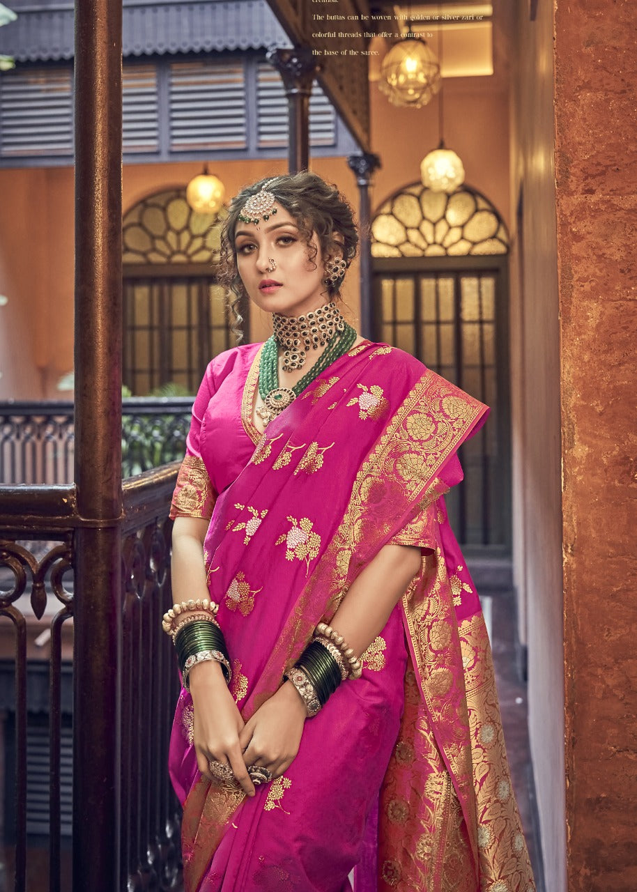 MANISHA BANARASI SILK FESTIVE WEAR SAREE Anant Tex Exports Private Limited