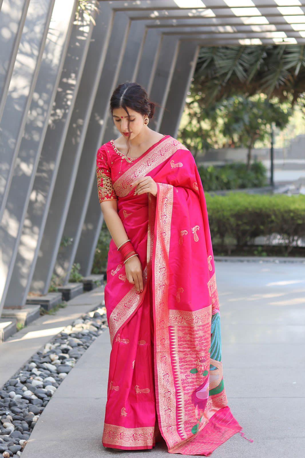 PALLU PAITHANI WEDDING PURE SILK SAREE Anant Tex Exports Private Limited