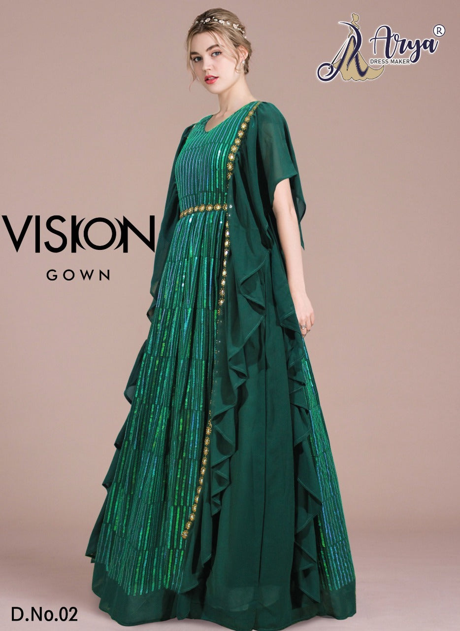 VISION DESIGNER GEORGETTE GOWN Anant Tex Exports Private Limited