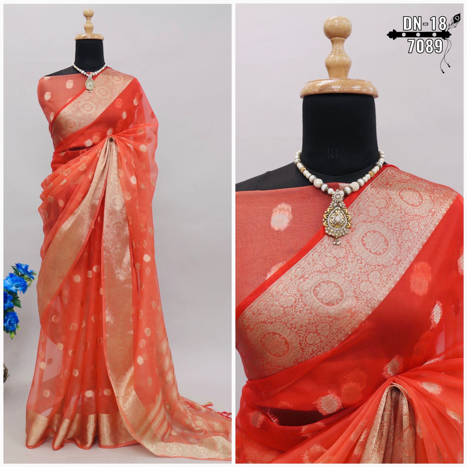 NEW ORGANZA SILK WITH BEAUTIFUL COLORS SAREE Anant Tex Exports Private Limited