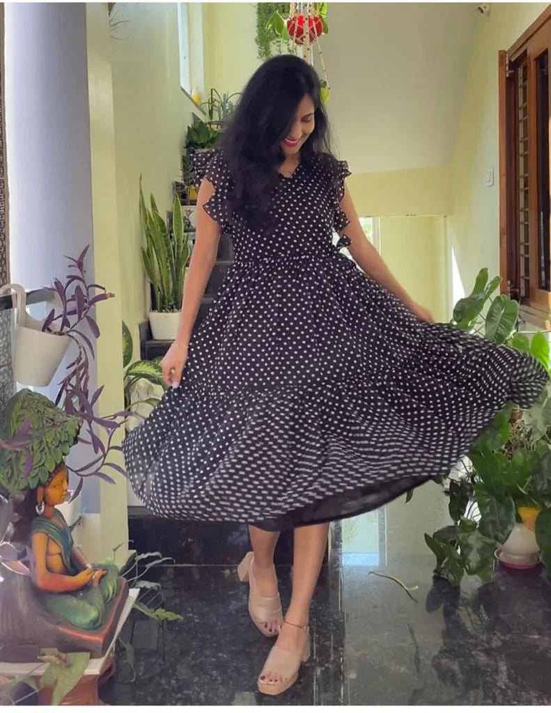 Party Wear Midi Gown Anant Tex Exports Private Limited