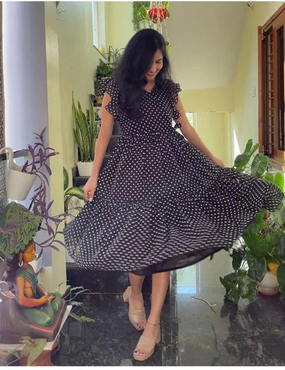 Party Wear Midi Gown Anant Tex Exports Private Limited