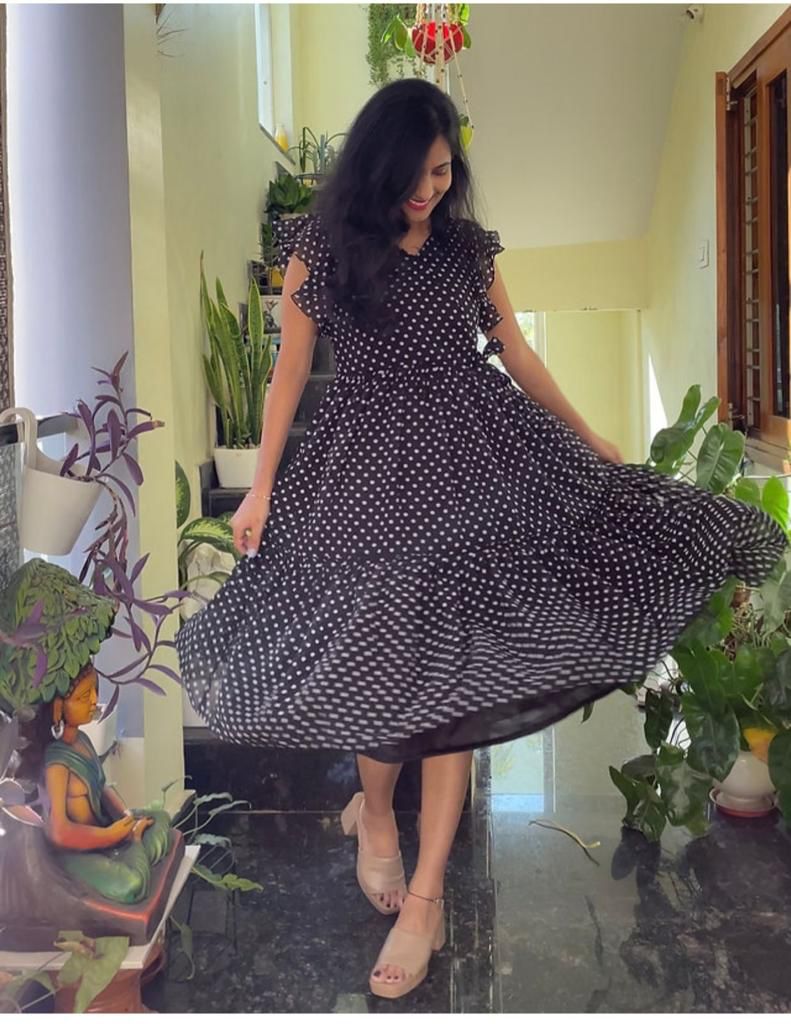 Party Wear Midi Gown Anant Tex Exports Private Limited