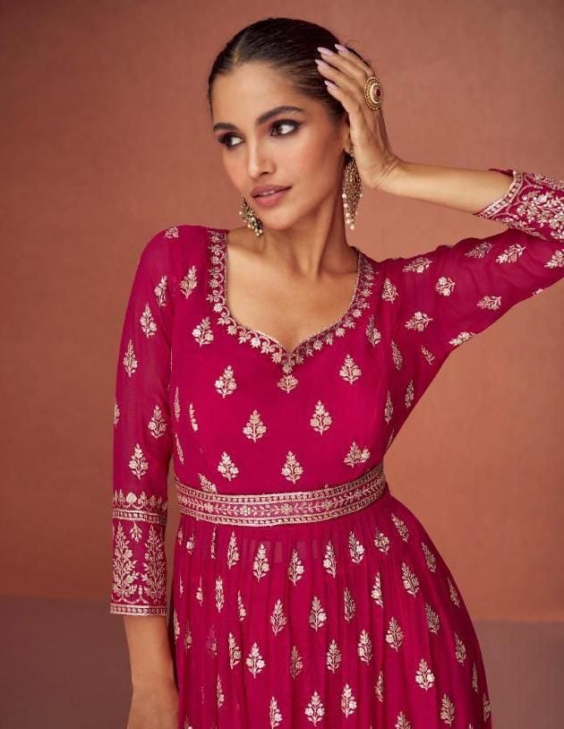 Aashirwad Aroma 9423-9427 Series Real Georgette Fancy Embroidered Salwar Suit Anant Tex Exports Private Limited