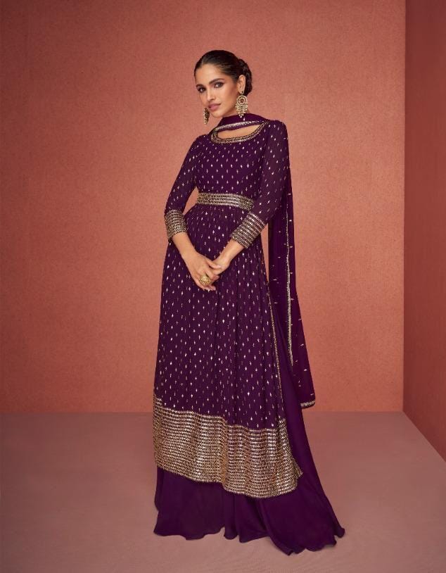 Aashirwad Aroma 9423-9427 Series Real Georgette Fancy Embroidered Salwar Suit Anant Tex Exports Private Limited