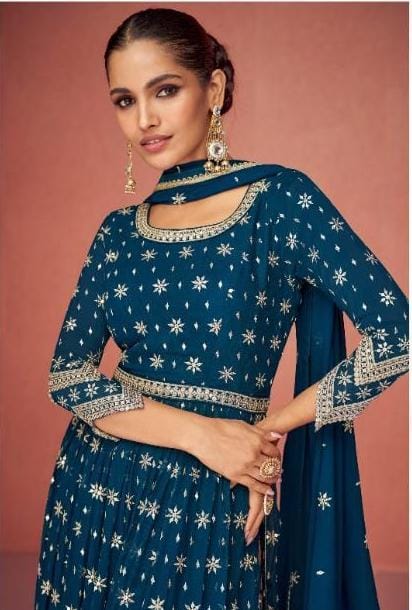 Aashirwad Aroma 9423-9427 Series Real Georgette Fancy Embroidered Salwar Suit Anant Tex Exports Private Limited