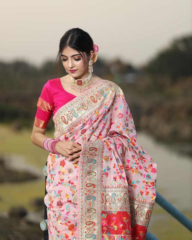 KASHMIRI WEAVING PURE ZARI SAREE Anant Tex Exports Private Limited