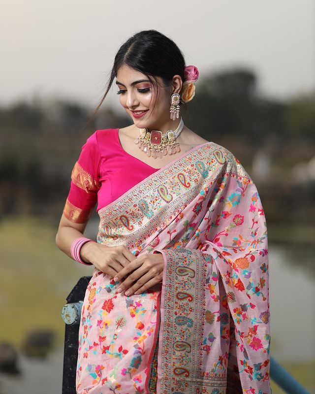 KASHMIRI WEAVING PURE ZARI SAREE Anant Tex Exports Private Limited