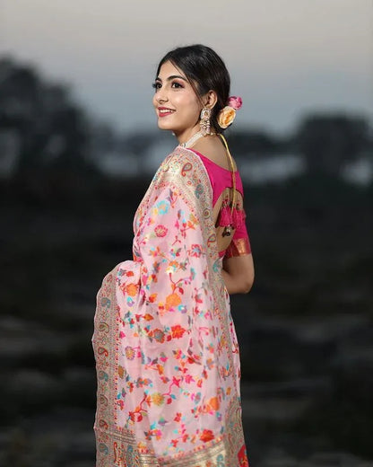KASHMIRI WEAVING PURE ZARI SAREE Anant Tex Exports Private Limited