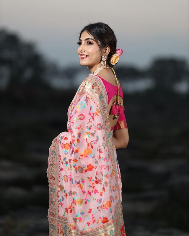 KASHMIRI WEAVING PURE ZARI SAREE Anant Tex Exports Private Limited