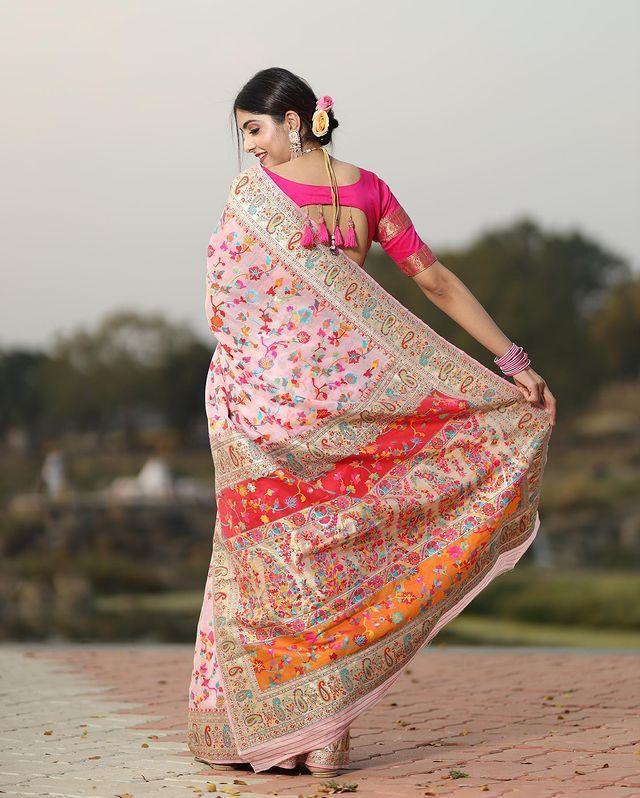 KASHMIRI WEAVING PURE ZARI SAREE Anant Tex Exports Private Limited