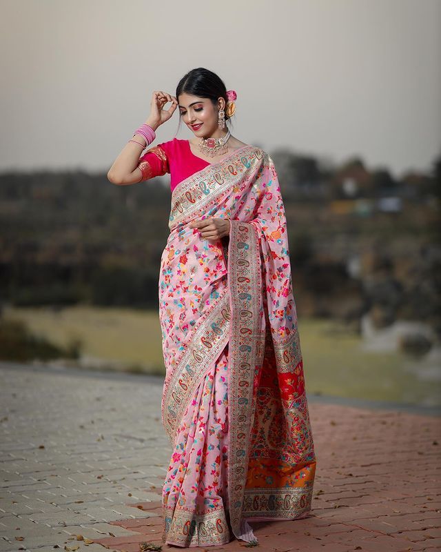 KASHMIRI WEAVING PURE ZARI SAREE Anant Tex Exports Private Limited