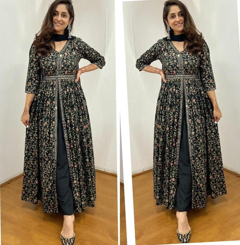 New mylar mirror embroidered Kurti Anant Tex Exports Private Limited