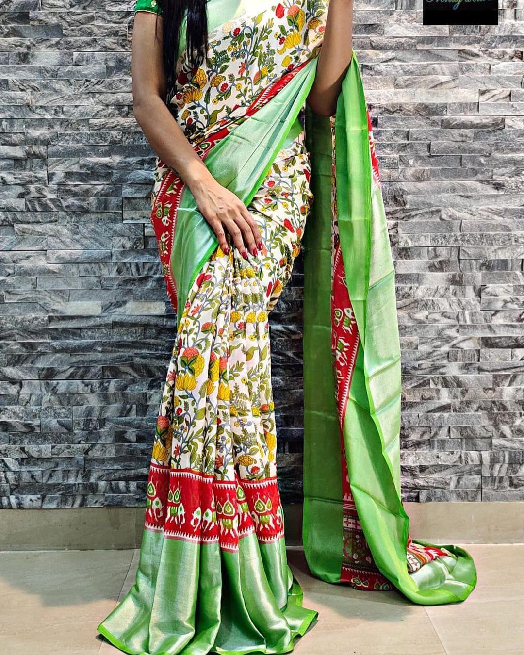 PARTY WEAR MOSS CHIFFON SAREE Anant Tex Exports Private Limited