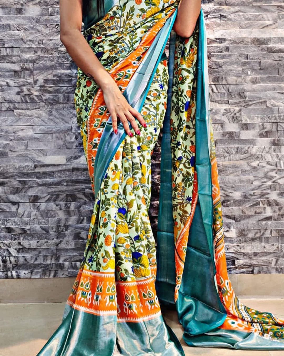 PARTY WEAR MOSS CHIFFON SAREE Anant Tex Exports Private Limited