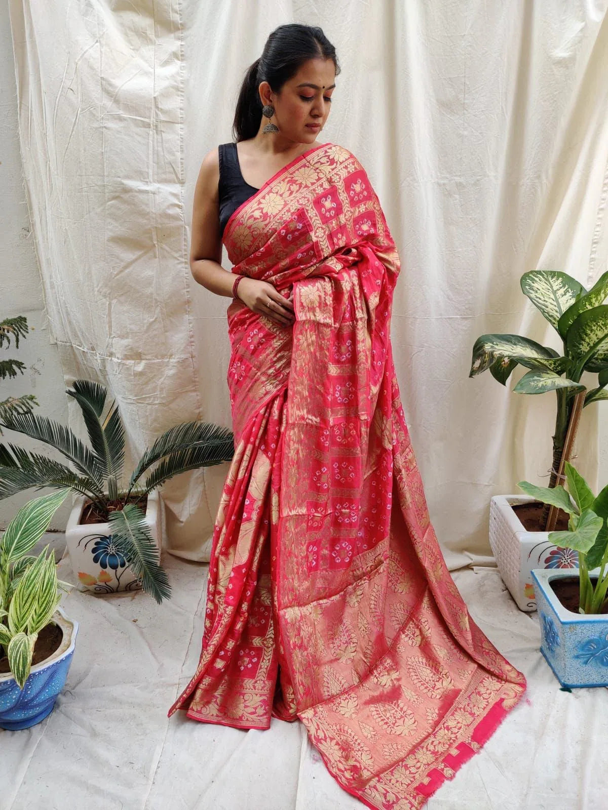 ZIGZAG JAIPURI SILK SAREE Anant Tex Exports Private Limited