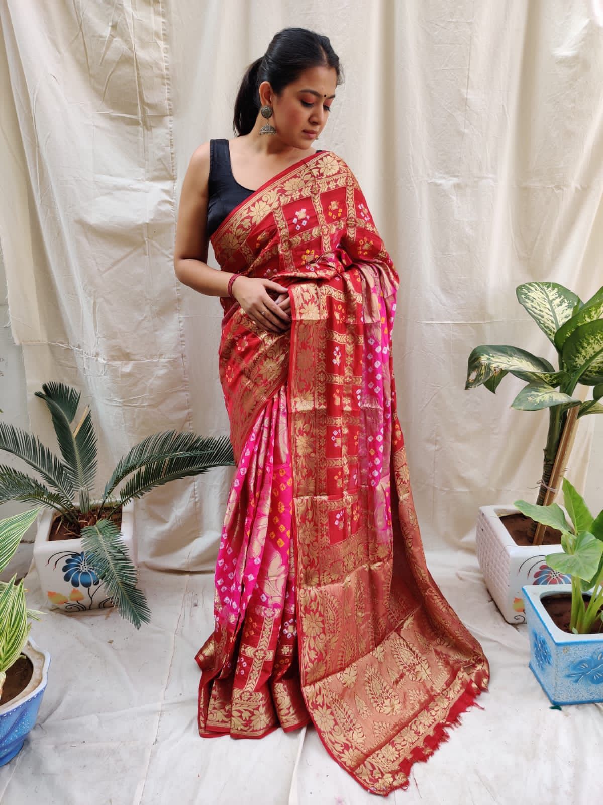 ZIGZAG JAIPURI SILK SAREE Anant Tex Exports Private Limited