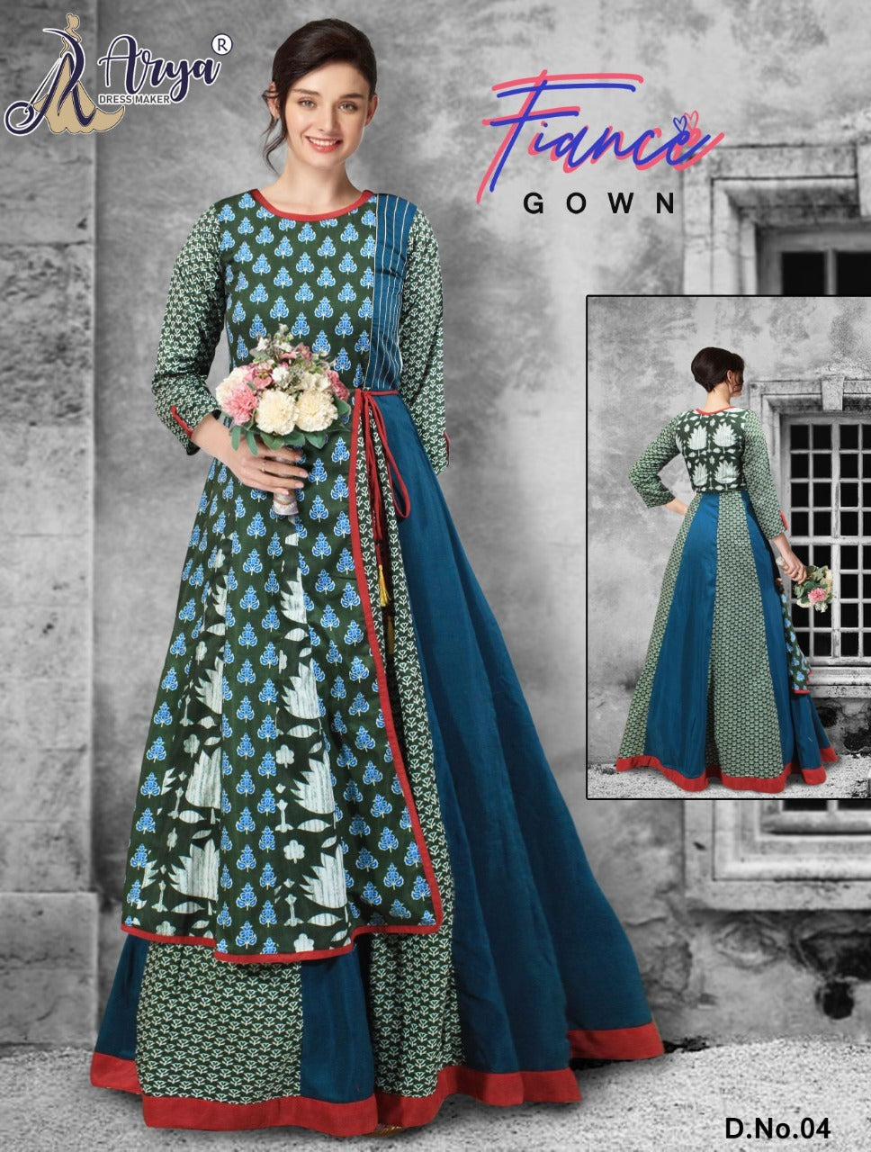 FIANCE DIGITAL PRINT LONG GOWN Anant Tex Exports Private Limited