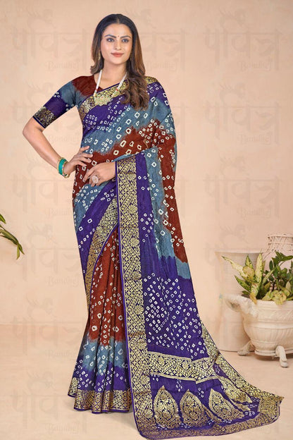 Kadambati Pure Bandhej silk saree Anant Tex Exports Private Limited