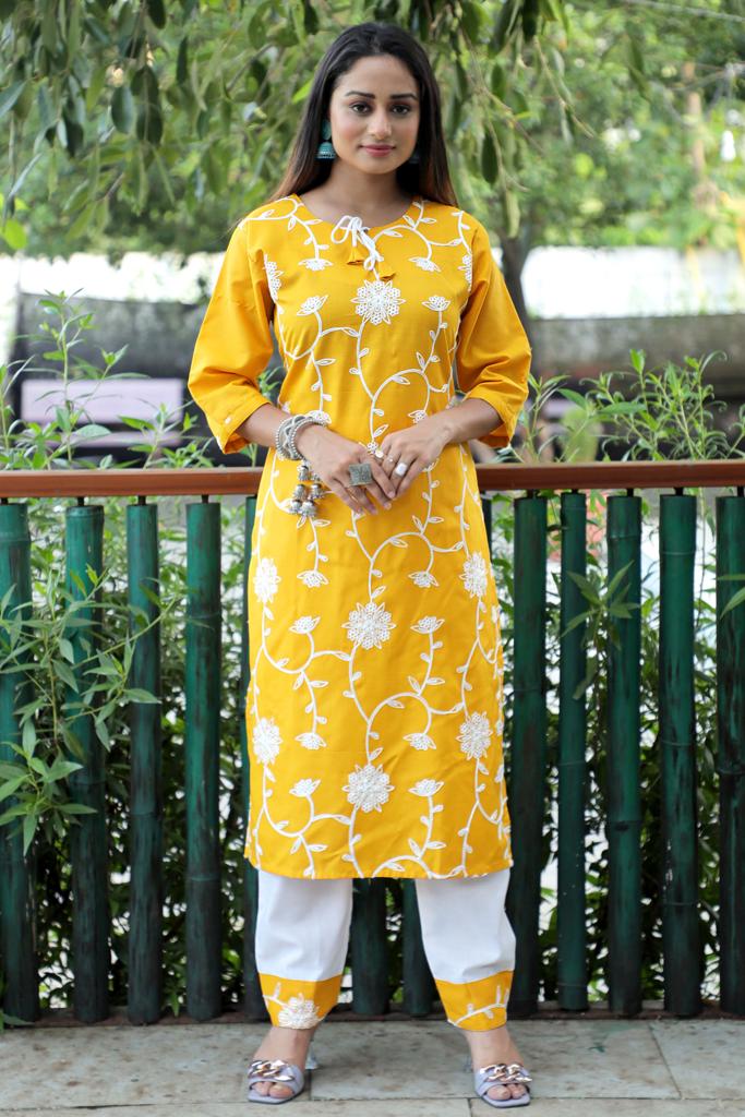 Cotton Kurti With Bottom Set KURTI