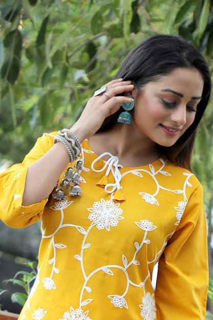 Cotton Kurti With Bottom Set KURTI