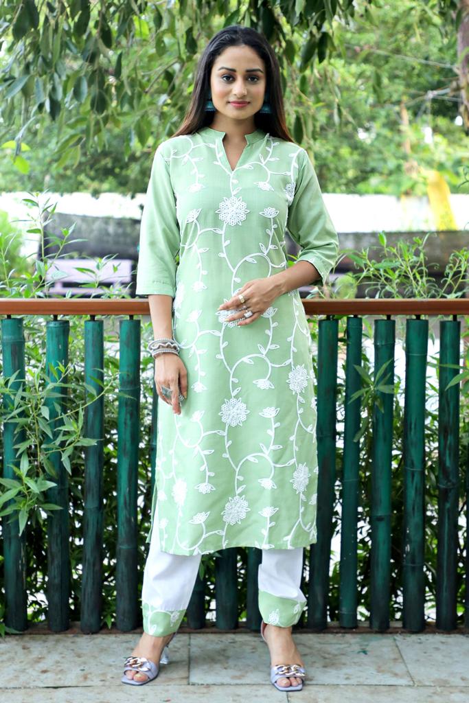 Cotton Kurti With Bottom Set KURTI