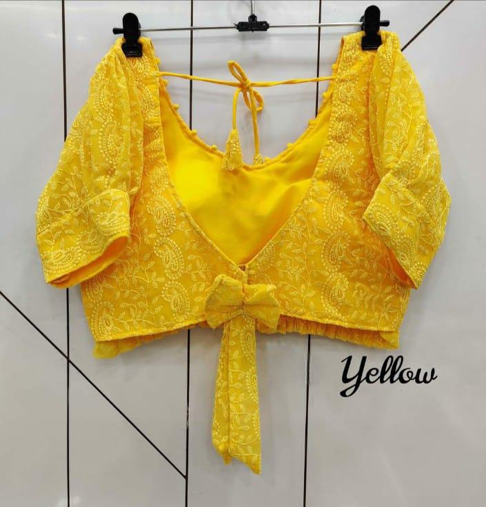 Party Wear Chikankari Blouse Anant Tex Exports Private Limited