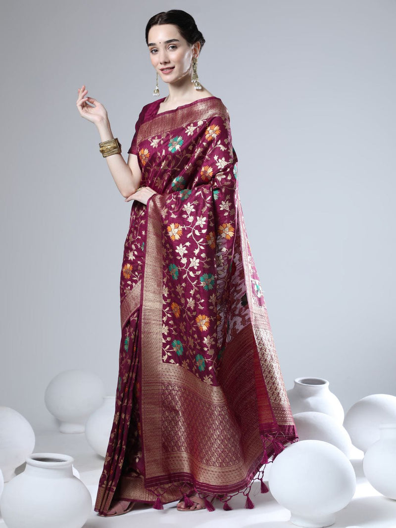 Tussar Silk Jamdani Weaving Saree Anant Tex Exports Private Limited