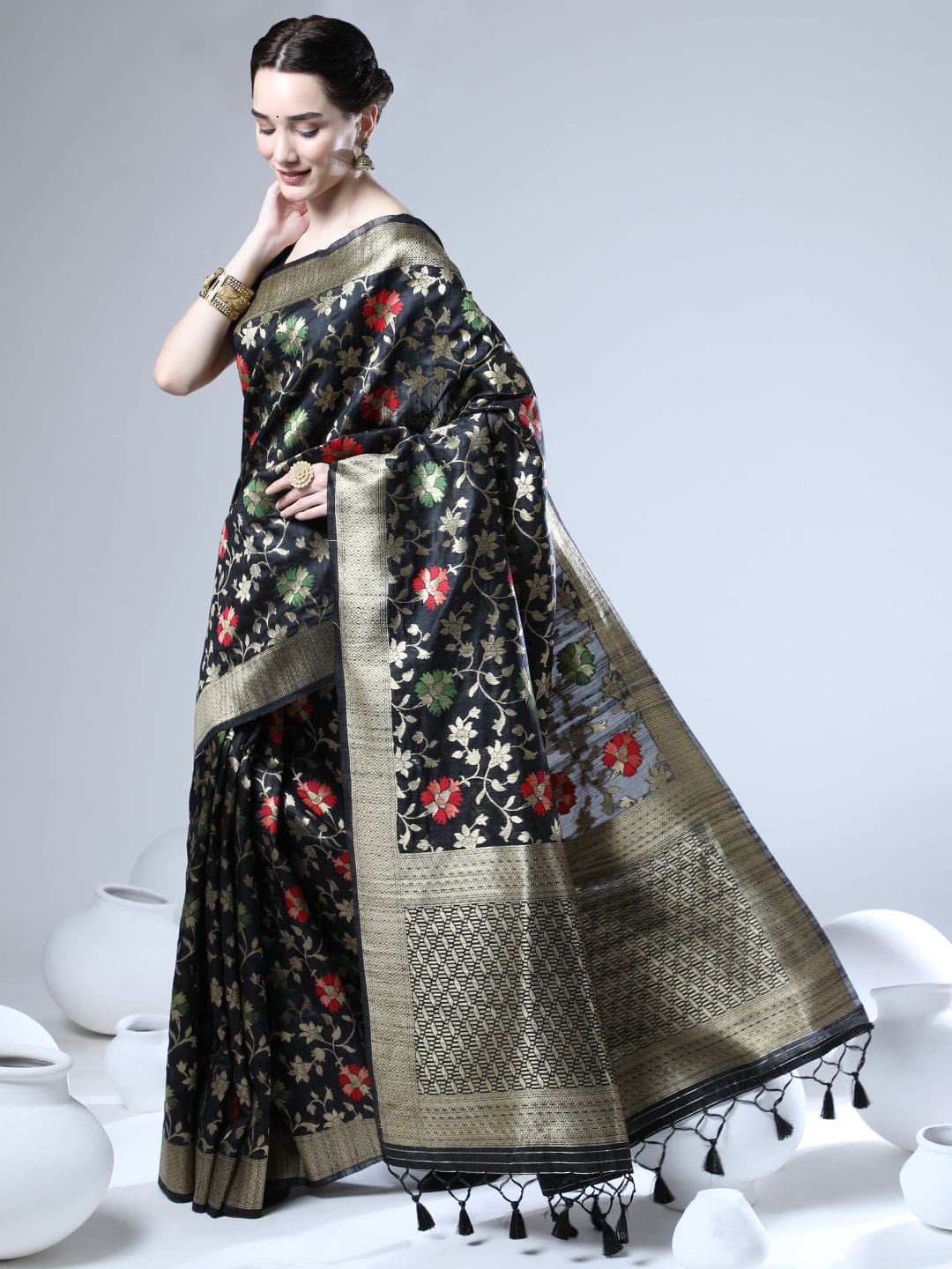 Tussar Silk Jamdani Weaving Saree Anant Tex Exports Private Limited