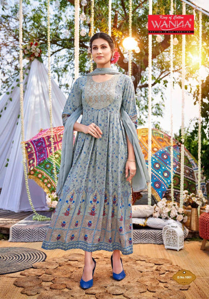 Dastoor D.no 1001 &amp; 1003 Super Fancy Gown With Dupatta Anant Tex Exports Private Limited
