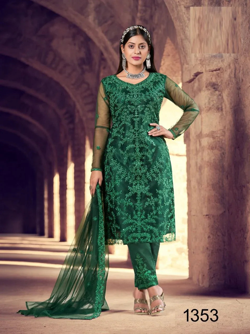 NAZNEEN ZARA 1348 SERIES EMBROIDERY SUIT Anant Tex Exports Private Limited