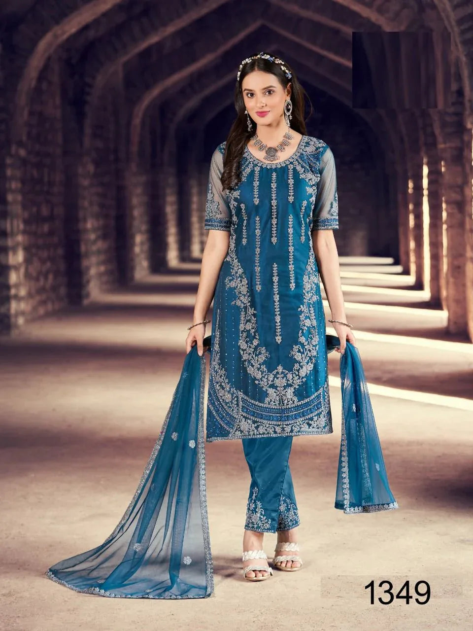 NAZNEEN ZARA 1348 SERIES EMBROIDERY SUIT Anant Tex Exports Private Limited