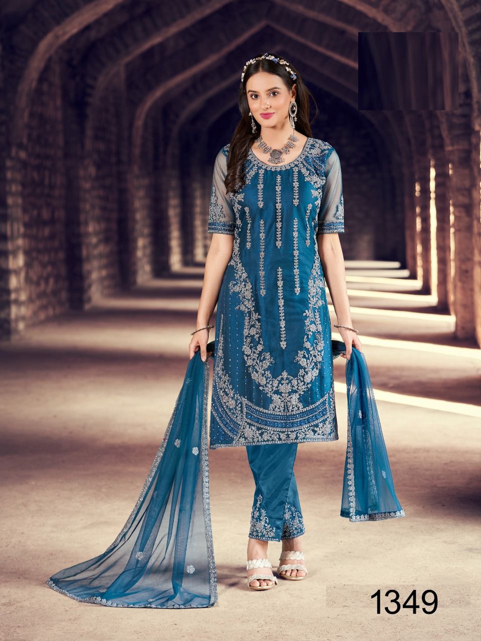 NAZNEEN ZARA 1348 SERIES EMBROIDERY SUIT Anant Tex Exports Private Limited