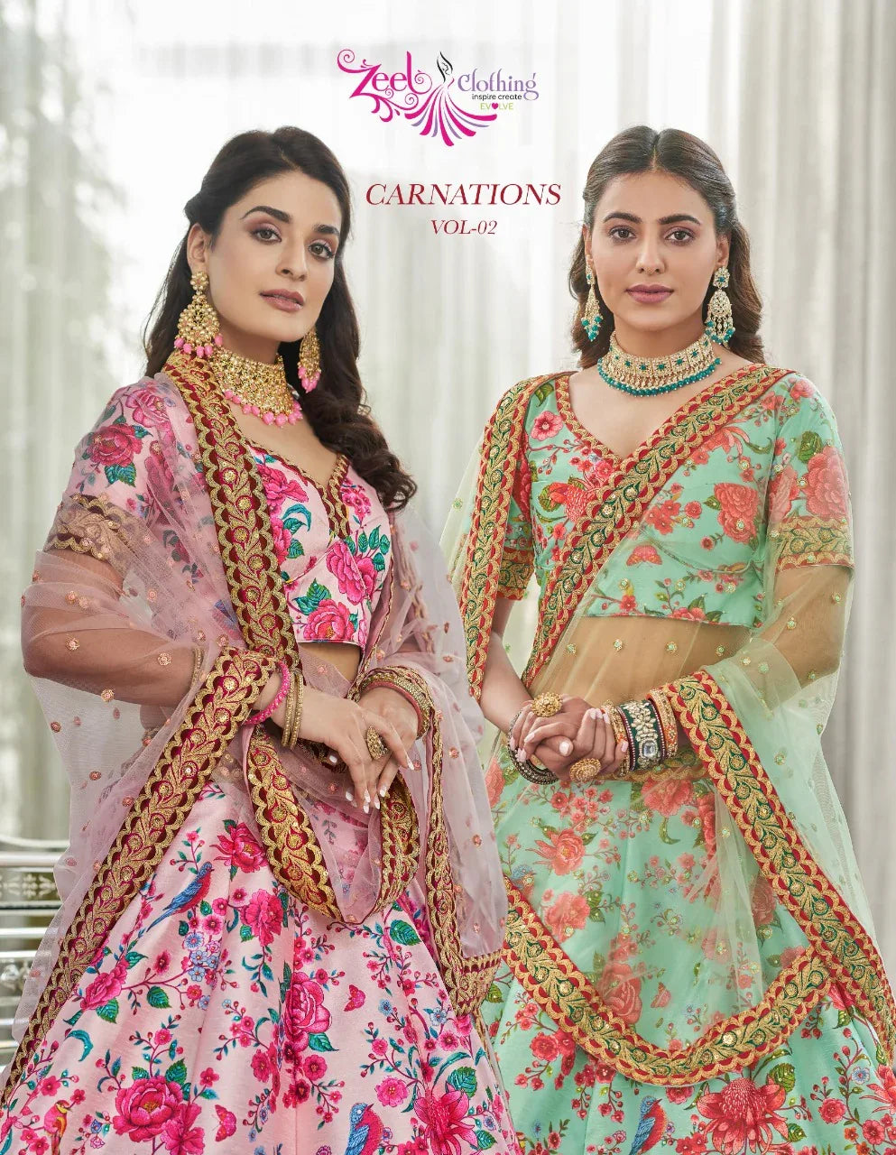 CARNATIONS VOL-2 PARTY WEAR LEHENGA CHOLI Anant Tex Exports Private Limited