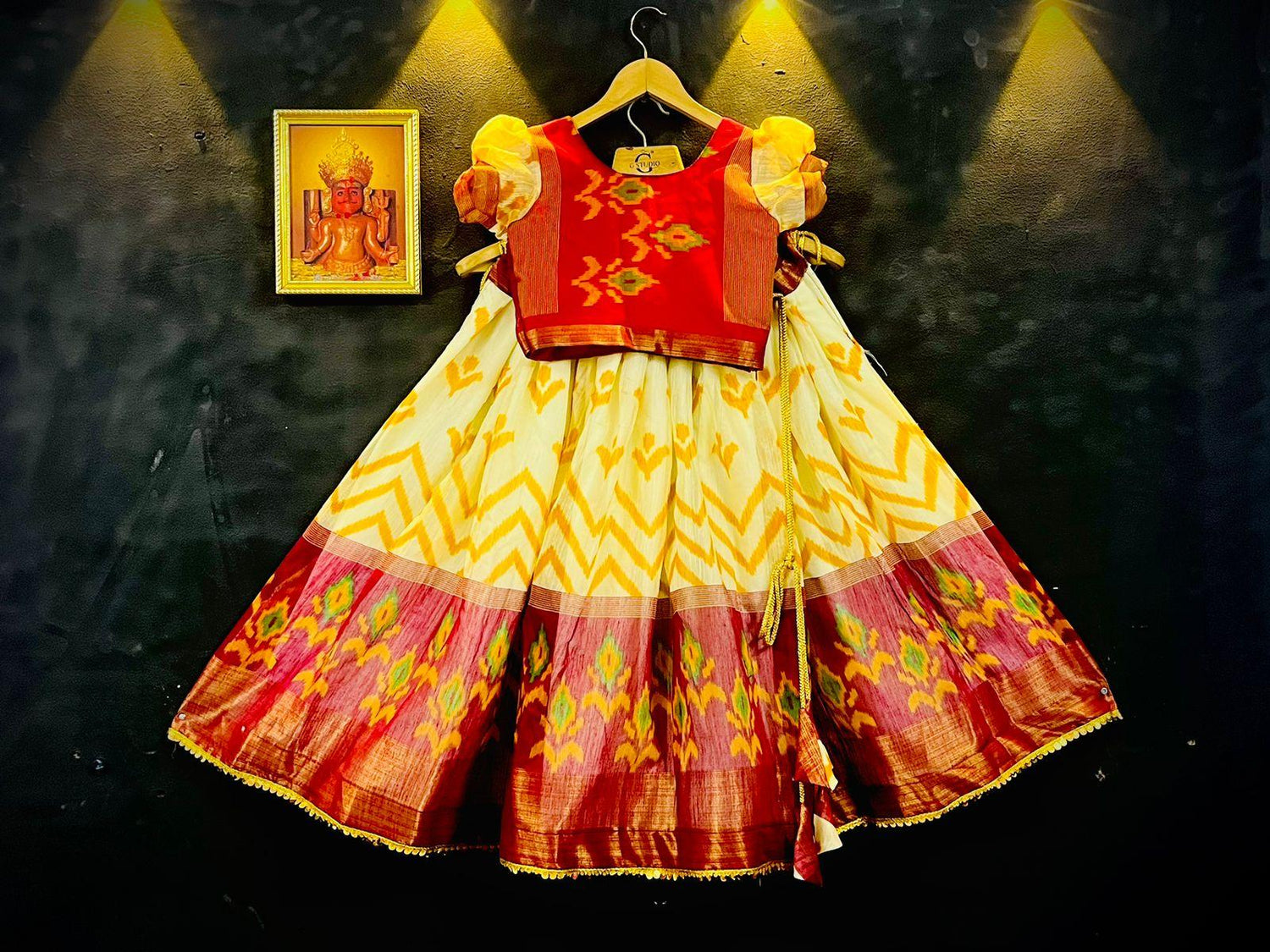 ZIGZAG SLUB DESIGNER KIDS LEHENGA Anant Tex Exports Private Limited