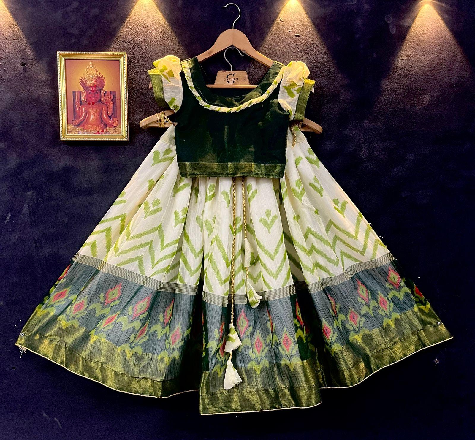 ZIGZAG SLUB DESIGNER KIDS LEHENGA Anant Tex Exports Private Limited