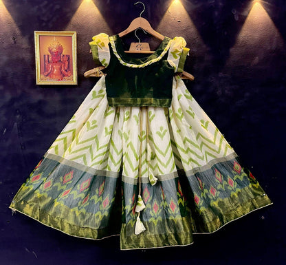 ZIGZAG SLUB DESIGNER KIDS LEHENGA Anant Tex Exports Private Limited