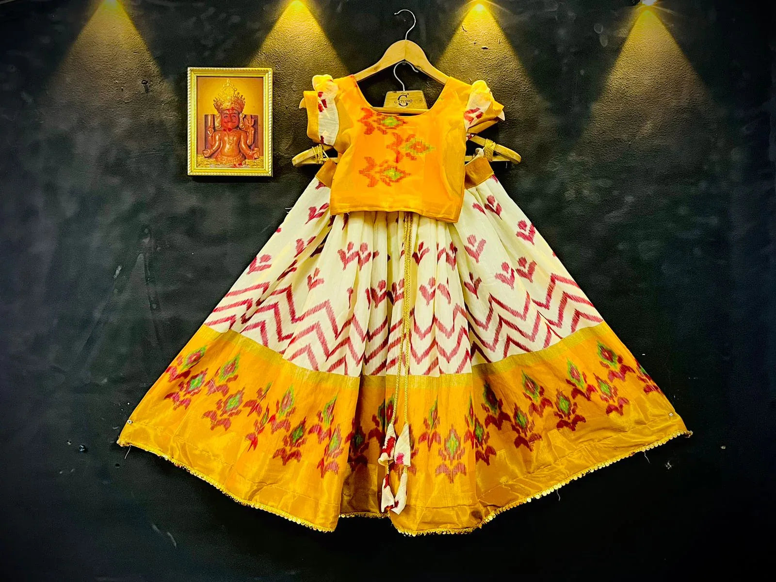 ZIGZAG SLUB DESIGNER KIDS LEHENGA Anant Tex Exports Private Limited
