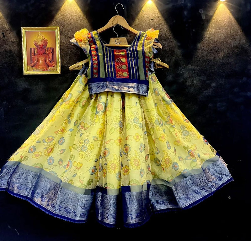 DIGITAL FLOWER PRINT KIDS LEHENGA Anant Tex Exports Private Limited