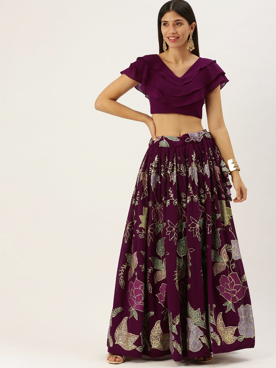 Party Wear Fancy Top With Lehenga Anant Tex Exports Private Limited