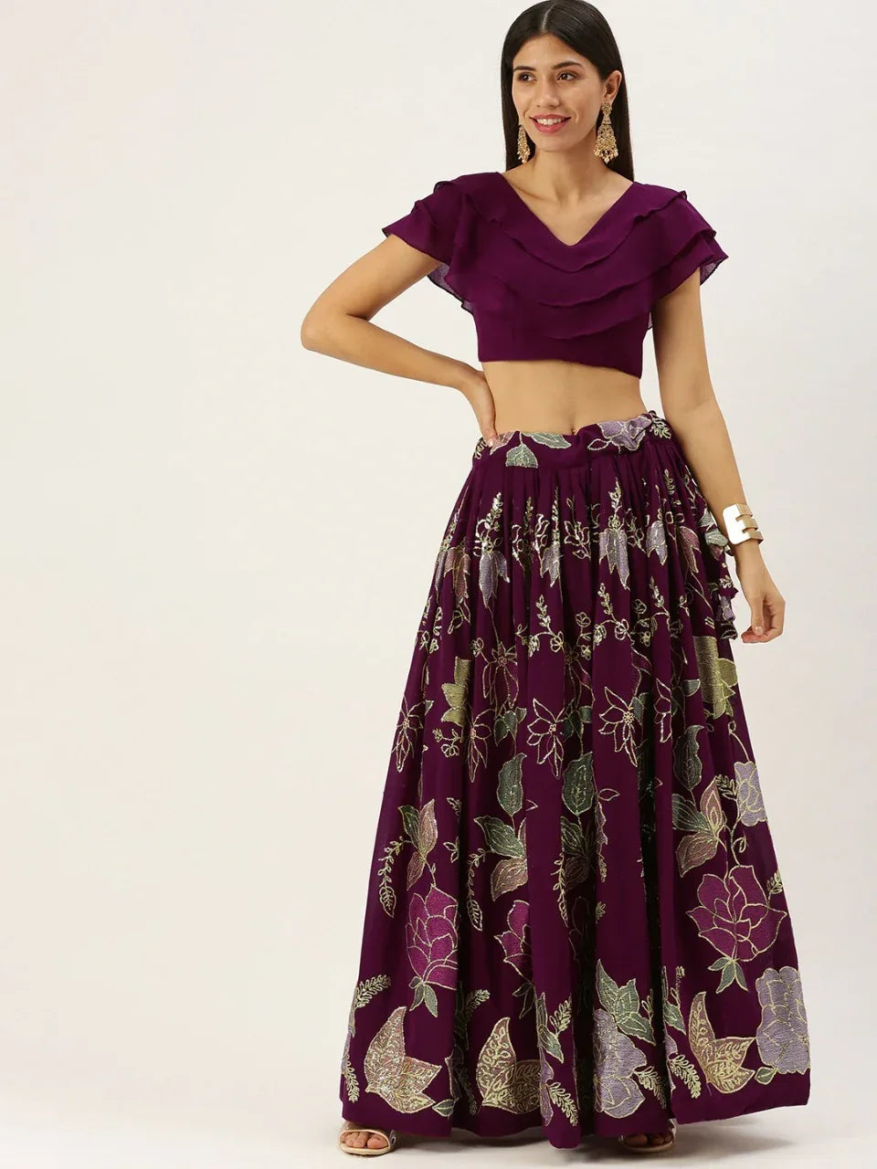 Party Wear Fancy Top With Lehenga Anant Tex Exports Private Limited