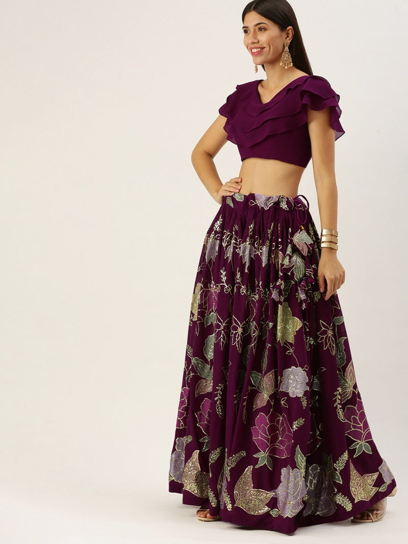 Party Wear Fancy Top With Lehenga Anant Tex Exports Private Limited