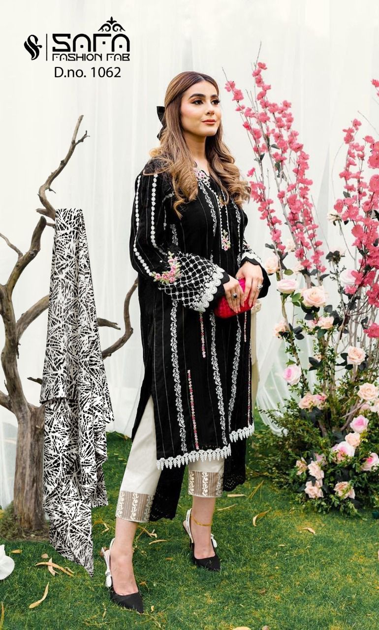 SAFA FASHION FAB 1062 BLACK PAKISTANI KURTI Anant Tex Exports Private Limited